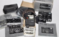 Lot 365 - A Rollei 35S compact camera (black) with pouch...