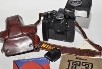 Lot 370 - A Nikon F3 SLR camera body (black) complete...