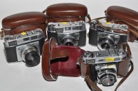 Lot 378 - Kodak Retinet 35mm cameras, various models;...
