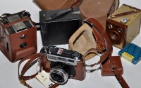 Lot 379 - A Yashica Minister rangefinder camera; and...