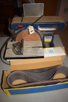 Lot 1070 - A Bosch PBS60 belt sander in original box and...