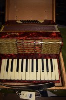 Lot 1212 - A Galotta 32 bass accordion, cased.