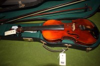 Lot 1222 - A Stradivarius style violin, late 19th/early...