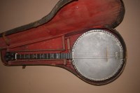 Lot 1223 - Windsor of Birmingham: a tenor banjo with four...
