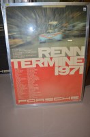 Lot 1262 - An original poster for Porsche Renn-Termine...