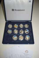 Lot 1287 - A set of Eleven Queens 80th Birthday Silver...