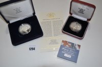 Lot 1294 - A 2004 Entente Cordiale silver five pound coin,...