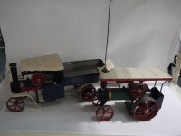 Lot 148 - A Mamod steam wagon, blue; together with a...