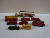 Lot 162 - Dinky Toys fire trucks and commercial vehicles,...