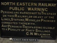 Lot 273 - A North Eastern Railways cast iron sign of...