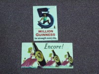 Lot 279 - Two Guinness show cards, one depicting women...