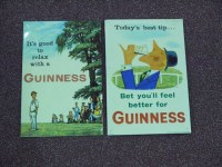 Lot 280 - Two Guinness show cards, one of a man at the...