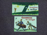 Lot 281 - Two Guinness show cards of golfing interest,...