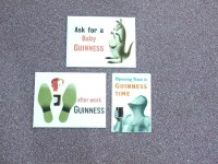 Lot 286 - Three small Guinness show cards, one of a...