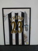 Lot 340 - A Newcastle United match worn shirt from Shola...