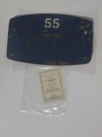 Lot 347 - A seat back stencilled ''55'', removed from...