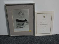 Lot 396 - A signed photograph of Princess Diana, dated...