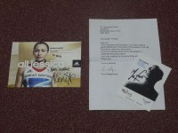 Lot 398A - Signed photographs of Mo Farah and Jessica Ennis.