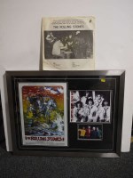 Lot 403 - A set of Rolling Stones signatures on a...