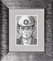 Lot 181 - Tom Dack (b.1933) ''A TRIBUTE TO THE MINER''...