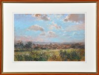 Lot 185 - Walter Holmes (b.1936) A VIEW OF HEXHAM FROM...