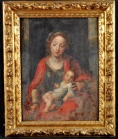 Lot 238 - After Raphael THE MADONNA AND CHILD oil on...