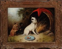 Lot 258 - Edward Armfield (1817-1896) THREE DOGS BY AN...
