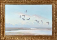 Lot 260 - Wilfred Bailey (fl.1942-54) ''BRENT GEESE OVER...