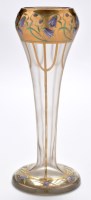 Lot 346 - Frosted 'Art Nouveau' glass vase, with...