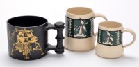 Lot 366 - Two Holkham Pottery Slipware mugs of...