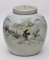 Lot 469 - Chinese celadon coloured glaze ginger jar and...