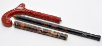 Lot 484 - Chinese 'cinnabar' lacquer and cloisonne...