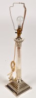 Lot 513 - A Corinthian column form table lamp, 28 1/2in....