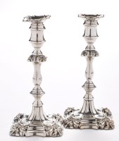 Lot 519 - A pair of George III style silver style Old...