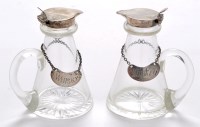 Lot 548 - Two Edward VIII glass whisky noggins, with...