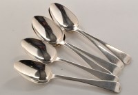 Lot 578 - Six William IV dessert spoons, by Jonathan...