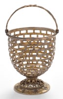 Lot 592 - A Victorian silver gilt sugar basket, by...