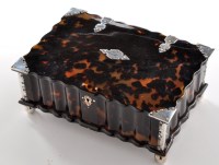 Lot 595 - A late 19th Century tortoiseshell and white...