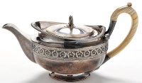 Lot 618 - A George III teapot, by J.W. Story & W....