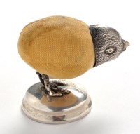 Lot 630 - An Edwardian silver pin cushion, in the form...