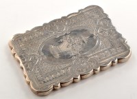 Lot 637 - A Victorian silver card case, by Hilliard &...