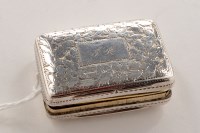 Lot 641 - A William IV silver vinaigrette, by Thomas...