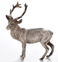 Lot 644 - An Elizabeth II silver stag ornament, by B.S.E....