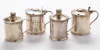 Lot 661 - Two early 19th Century white metal pepperettes,...