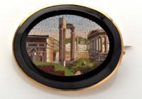 Lot 708 - An early 19th Century micro mosaic brooch, the...