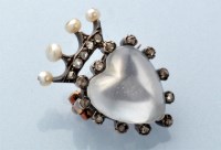 Lot 742 - A Victorian moonstone, diamond and pearl...