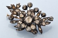 Lot 760 - A 19th Century diamond set flower pattern...