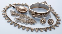 Lot 785 - A quantity of Victorian silver jewellery, to...