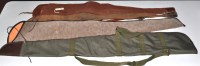 Lot 925 - A Brady canvas leather-trimmed gun slip;...