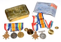 Lot 950 - A pair of family medal groups awarded to 1102...